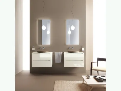 Mobile da Bagno Idro Laccato Lucido Bianco Prestige di Scavolini Bathrooms