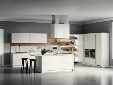 Cucina Moderna Carattere 09 Bianco Prestige di Scavolini