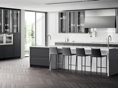 Cucina Moderna Carattere 08 Grigio Ferro di Scavolini