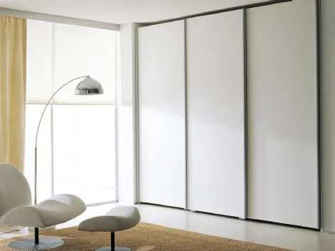 Armadio Bianco con profili Alluminio 3 ante di Ime Arredamenti