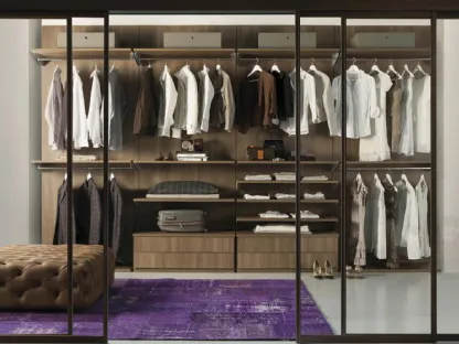 Cabina Armadio Rail System Rovere Tabacco di Ime Arredamenti