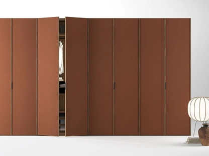 Armadio rivestito in tecnopelle Kyoto di Tagliabue Mobili