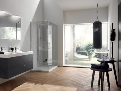 Mobile da Bagno Aquo in laccato opaco Degré Grigio Titanio di Scavolini Bathrooms