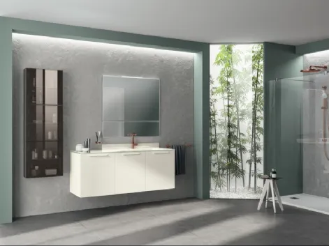 Mobile da Bagno Aquo Laccato Opaco Bianco Prestige di Scavolini Bathrooms