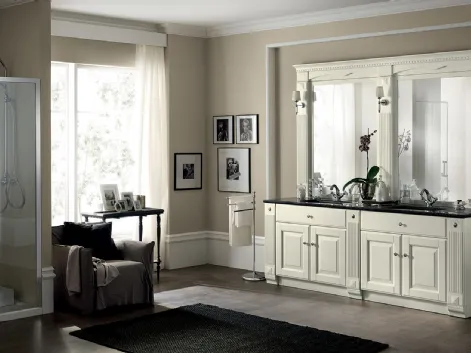 Mobile da Bagno Baltimora in Frassino Bianco Assoluto di Scavolini Bathrooms