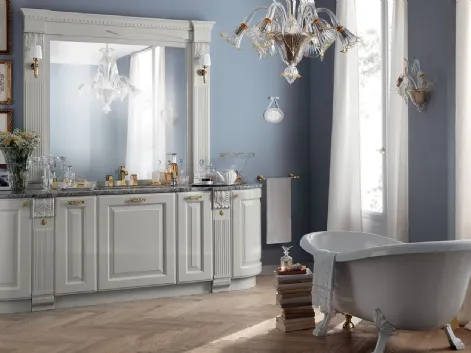 Mobile da Bagno Baltimora in laccato opaco Grigio Airone di Scavolini Bathrooms