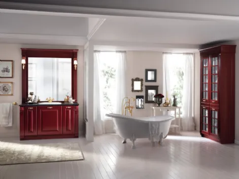 Mobile da Bagno Baltimora Laccato Opaco Rosso di Scavolini Bathrooms