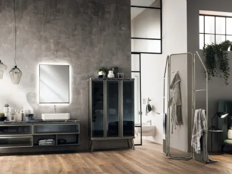 Mobile da Bagno Diesel in Acciaio Soft e Vetro di Scavolini Bathrooms