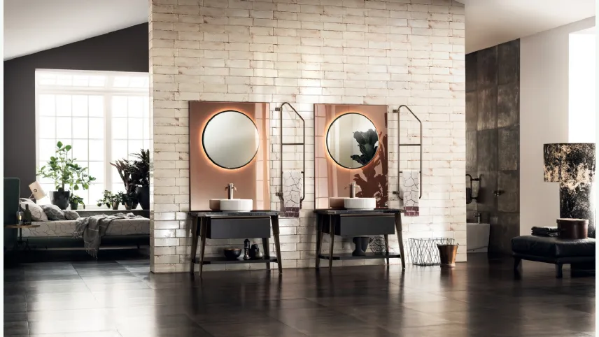 Mobile da Bagno Diesel Laccato Opaco Nero Ardesia di Scavolini Bathrooms