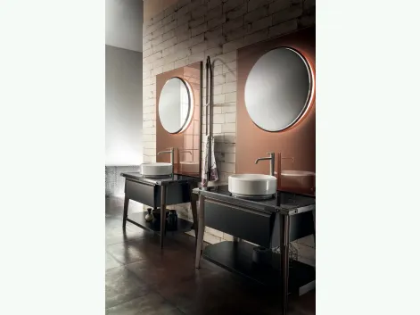 Mobile da Bagno Diesel Laccato Opaco Nero Ardesia di Scavolini Bathrooms