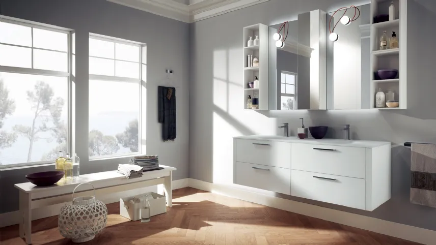 Mobile da Bagno Font in laccato opaco Bianco di Scavolini Bathrooms