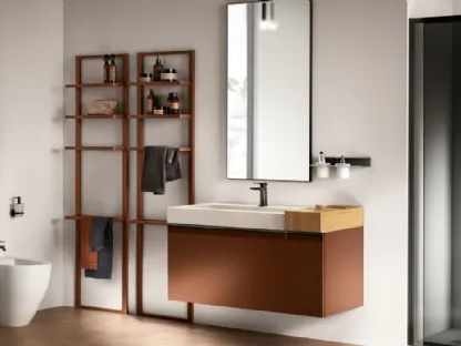 Mobile da Bagno Formalia in laccato opaco Ruggine di Scavolini Bathrooms