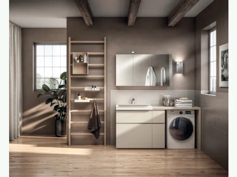 Mobile da Bagno Gym Space in Decorativo Grigio Gabbiano di Scavolini Bathrooms