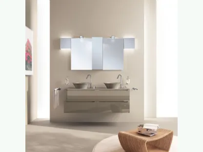 Mobile da Bagno Idro Laccato Lucido Grigio Tundra di Scavolini Bathrooms