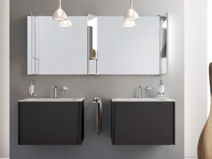 Mobile da Bagno Lagu in laccato opaco Grigio Ferro di Scavolini Bathrooms