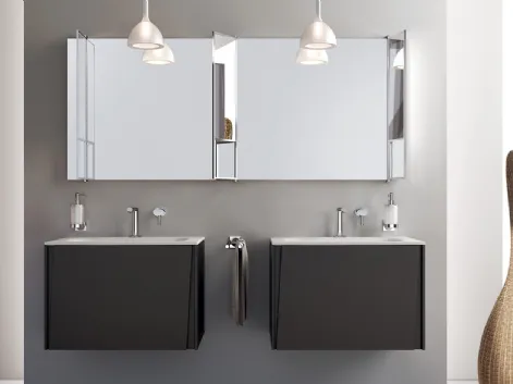 Mobile da Bagno Lagu in laccato opaco Grigio Ferro di Scavolini Bathrooms