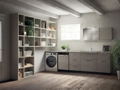 Mobile da Bagno Laundry Space Aquo Decorativo Azimut di Scavolini Bathrooms