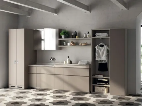 Mobile da Bagno Laundry Space Rivo Decorativo Grigio Selce di Scavolini Bathrooms