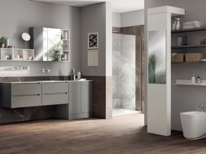Mobile da Bagno Laundry Space in laccato opaco Grigio Titanio di Scavolini Bathrooms