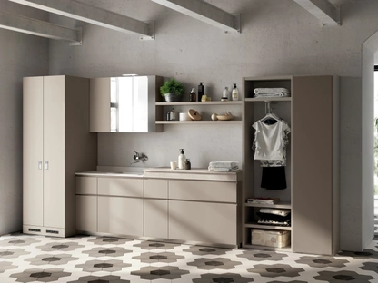 Mobile da Bagno Laundry Space Rivo in decorativo Juta di Scavolini Bathrooms