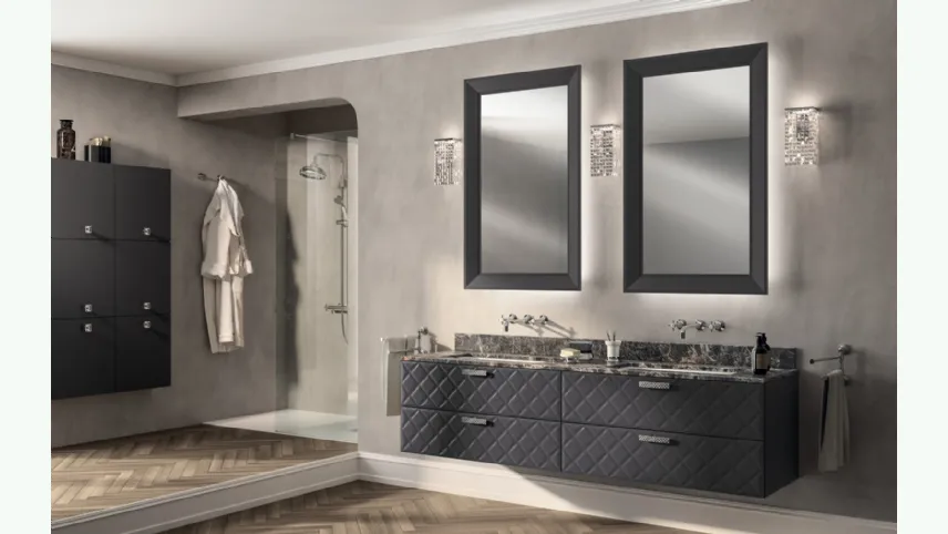 Mobile da Bagno Magnifica Glamour Laccato Opaco Grigio Ferro di Scavolini Bathrooms