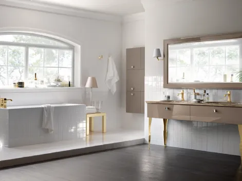 Mobile da Bagno Magnifica in laccato lucido Grigio Tundra di Scavolini Bathrooms