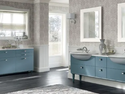 Mobile da Bagno Magnifica in laccato opaco Verde Ottanio di Scavolini Bathrooms