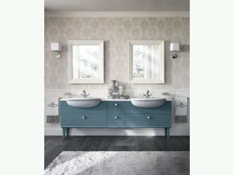 Mobile da Bagno Magnifica Laccato Opaco Verde Ottanio di Scavolini Bathrooms