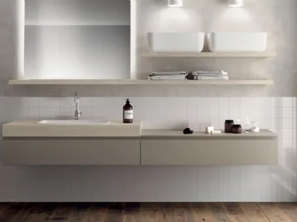 Mobile da Bagno Qi in laccato opaco Visone di Scavolini Bathrooms