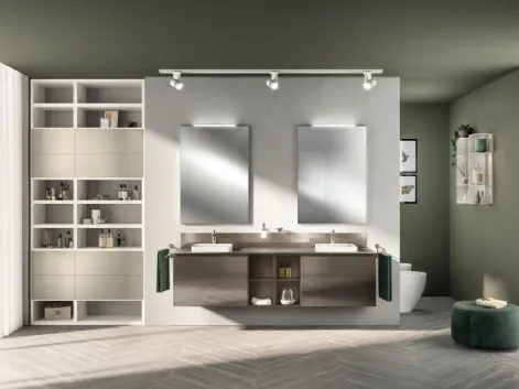 Mobile da Bagno Rivo Laccato Lucido Perlato Cuvée di Scavolini Bathrooms