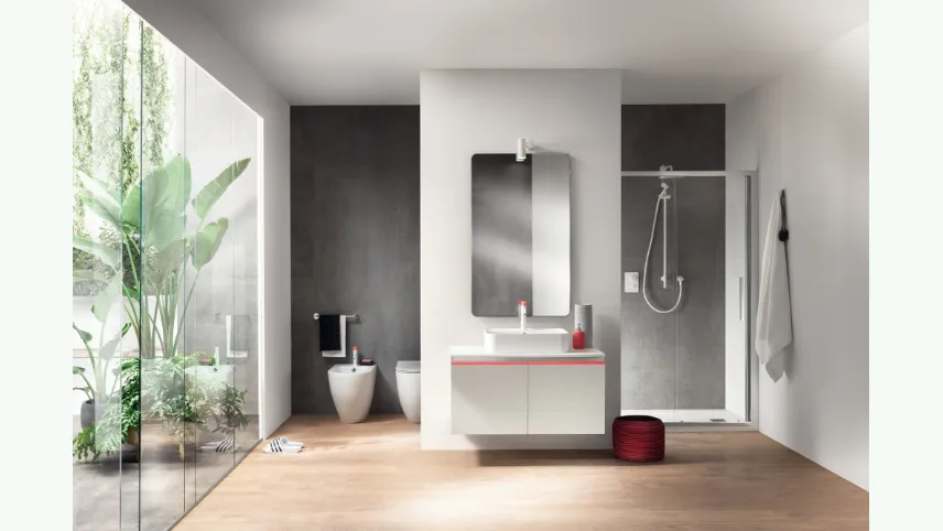 Mobile da Bagno Dandy Plus Laccato Opaco Bianco Prestige di Scavolini Bathrooms