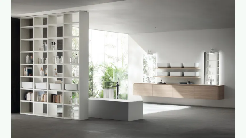 Mobile da Bagno Qi in Decorativo Olmo Hono 02 di Scavolini Bathrooms