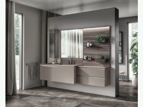 Mobile da Bagno Tratto in Decorativo Grigio Selce di Scavolini Bathrooms