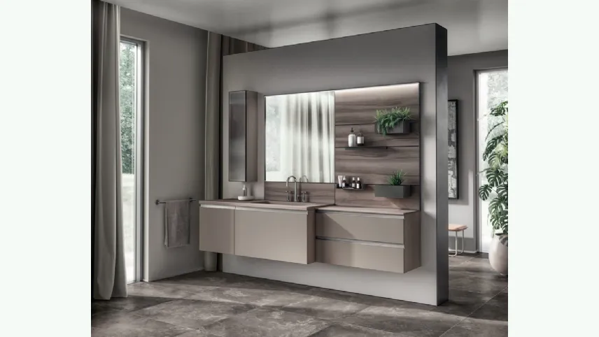 Mobile da Bagno Tratto in Decorativo Grigio Selce di Scavolini Bathrooms