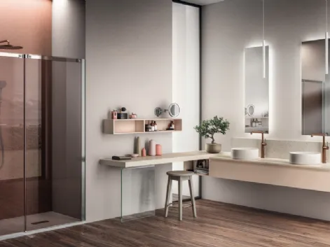 Mobile da Bagno Tratto Laccato Opaco Cipria di Scavolini Bathrooms