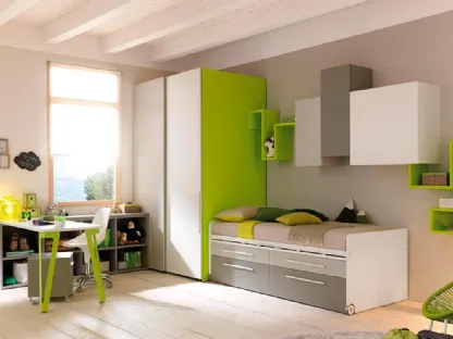 Cameretta verde di design KC307 di Moretti Compact