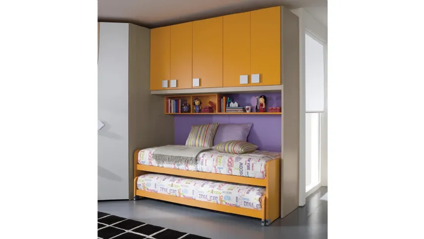 Cameretta Young Arancio e Milka di Ime Arredamenti