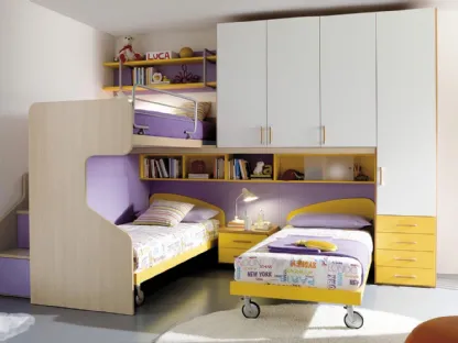 Cameretta Young Giallo e Milka di Ime Arredamenti
