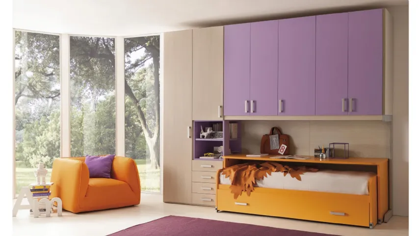 Cameretta Young Milka e Mandarino di Ime Arredamenti