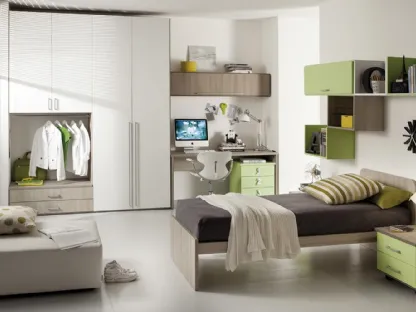 Cameretta Young Olmo Grigio e Bianco di Ime Arredamenti