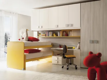 Cameretta Young Olmo Grigio e Giallo di Ime Arredamenti