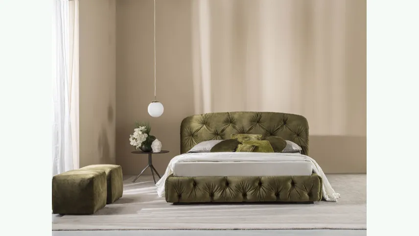 Letto in tessuto imbottito Rodi di GR Salotti