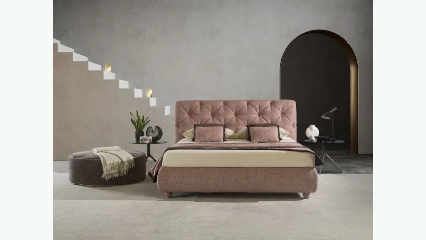 Letto Mary in tessuto imbottito di GR Salotti