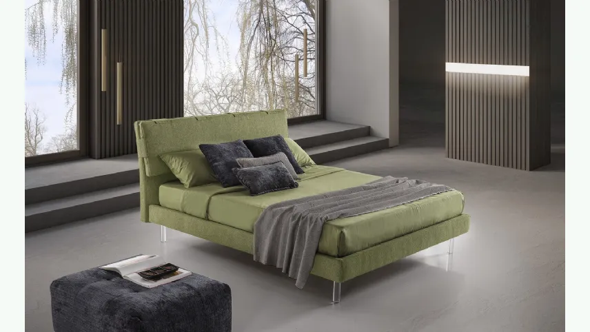 Letto Pisa in tessuto di GR Salotti