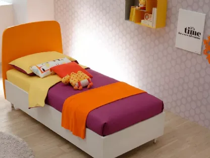 Letto singolo laccato con vernici atossiche prive di formaldeide SC106 di Moretti Compact