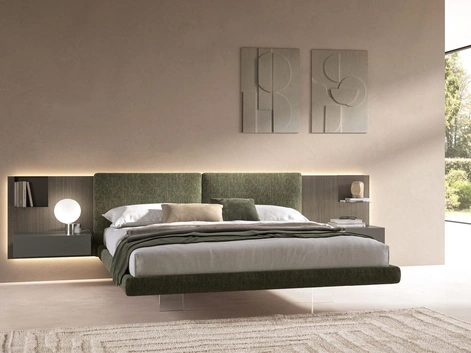 Letto Brenda in tessuto imbottito di Tagliabue Mobili