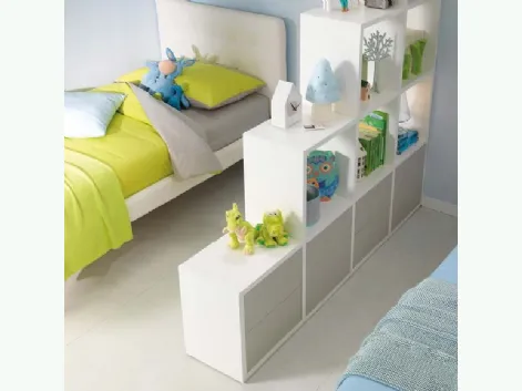 Libreria bifacciale in laccato opaco KC415 di Moretti Compact