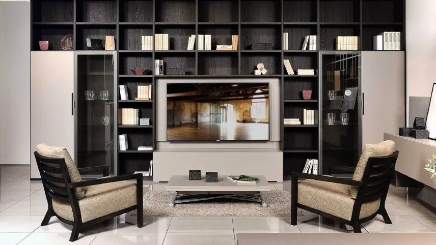 Libreria composizione 01 in legno di Fratelli Elli