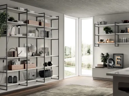 Libreria Living Sax sistema Metro di Scavolini