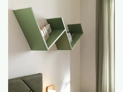 Libreria sospesa in laccato NC104 di Moretti Compact